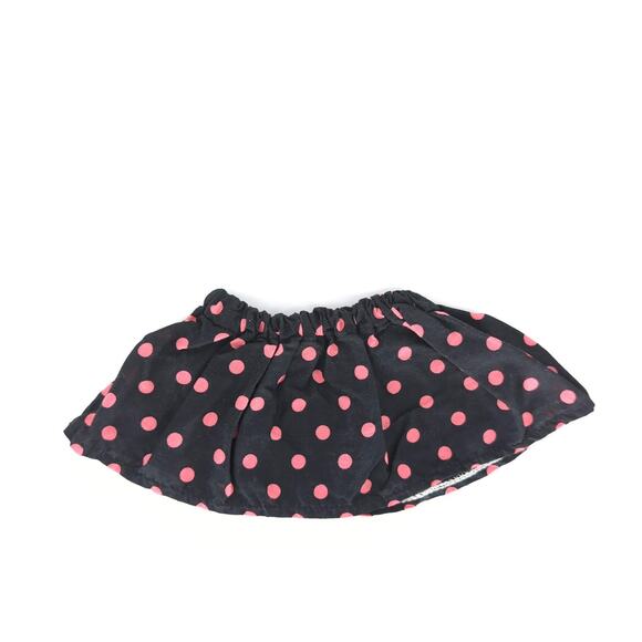 Unbranded Black & Hot Pink Polka Dot Ruffle Mini Pull On Skirt for 18" Dolls GUC - Picture 7 of 9